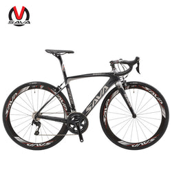 SAVA 700C Road Bike T800 Carbon Fiber Frame / 50MM Wheelset / Fork/ Handlebar/ Headset/ Seatpost with SHIMANO 22 Speed 105 5800