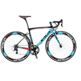 SAVA 700C Carbon Fiber Road Bike Complete Bicycle Carbon Cycling BICICLETTA Road Bike SHIMANO SORA M3000 18 Speed Bicicleta