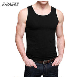 E-BAIHUI Brand mens t shirts Summer Cotton Slim Fit Men Tank Tops Clothing Bodybuilding Undershirt Golds Fitness tops tees 22151